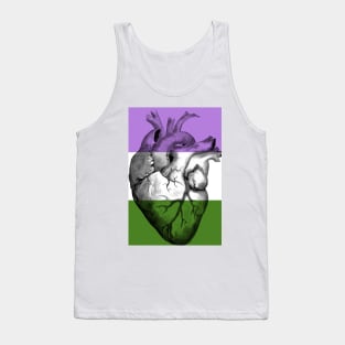 Genderqueer Pride Anatomic Heart Tank Top